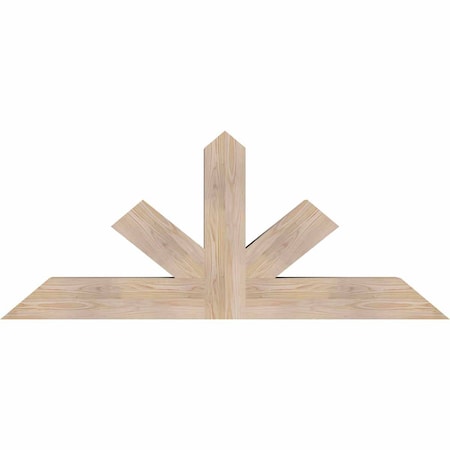Ekena Millwork Saratoga Smooth Timber Gable Bracket, Douglas Fir, 60"W x 25"H x 5 1/2"D x 5 1/2"F, 10/12 Pitch GBW060X25X0606SAR00SDF